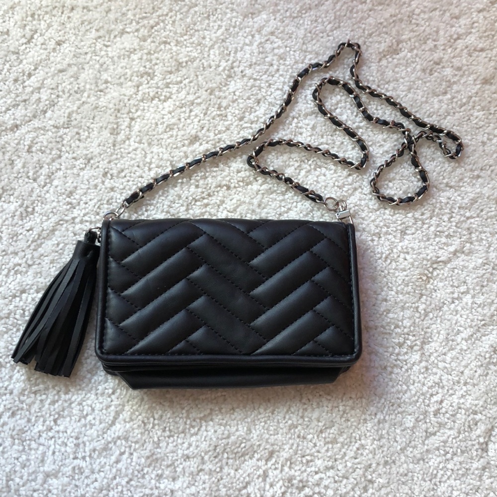 Black Leather Zara Crossbody